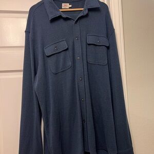 Faherty Men's Casual Button Down Shirt - Navy Blue